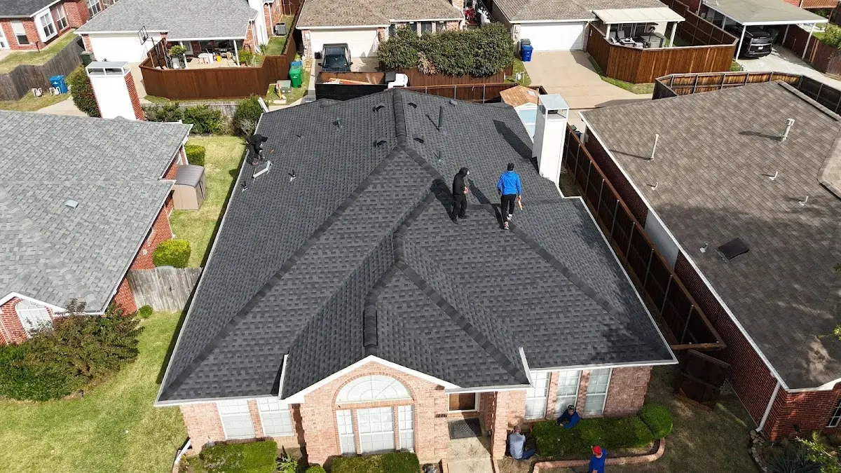 Slate & Tile Roof Repair work in progress on a Northdale property